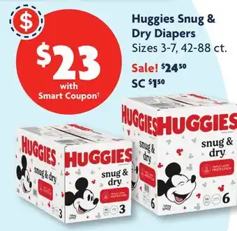 Family Dollar Huggies Snug & Dry Diapers offer