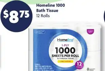 Family Dollar Homeline 1000 Bath Tissue offer