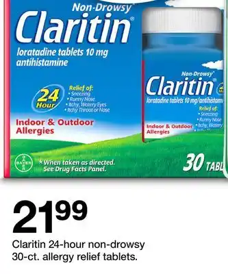 Target Claritin 24-hour non-drowsy 30-ct. allergy relief tablets offer