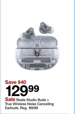 Target Beats Studio Buds + True Wireless Noise Cancelling Earbuds offer