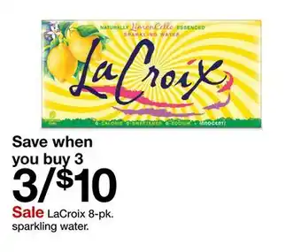 Target LaCroix 8-pk. sparkling water offer