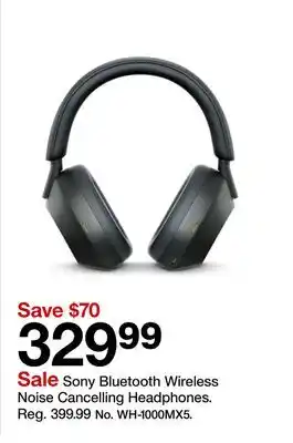 Target Sony Bluetooth Wireless Noise Cancelling Headphones offer