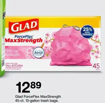 Target Glad ForceFlex MaxStrength 45-ct. 13-gallon trash bags offer