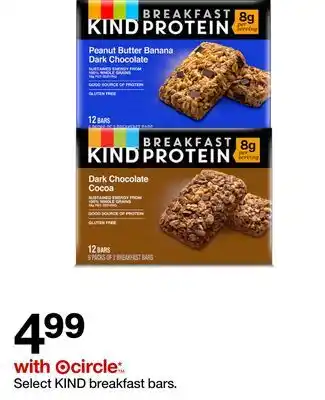 Target Select KIND breakfast bars offer