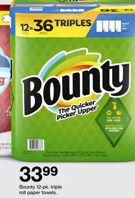 Target Bounty 12-pk. triple roll paper towels offer