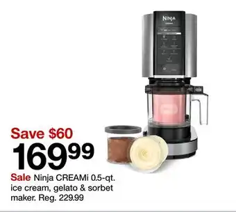 Target Ninja CREAMi 0.5-qt. ice cream, gelato & sorbet maker offer