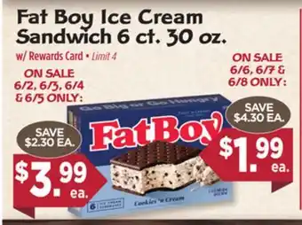 Dearborn Market Fat Boy Ice Cream Sandwich offer