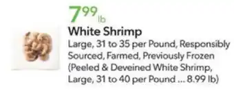 Publix White Shrimp offer