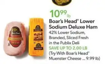 Publix Boar's Head Lower Sodium Deluxe Ham offer