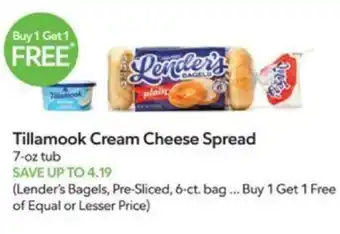 Publix Tillamook Cream Cheese Spread offer