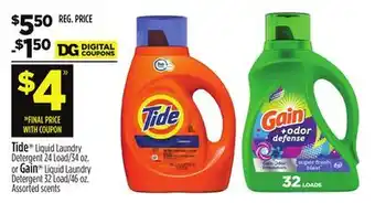 Dollar General Tide or Gain offer