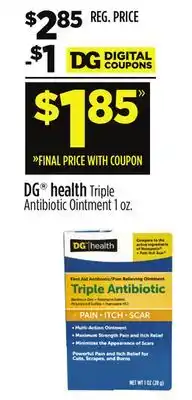 Dollar General DG health Triple Antibiotic Ointment offer