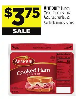 Dollar General Armour Lunch Meat Pouches offer