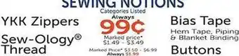 Hobby Lobby Sewing notions offer