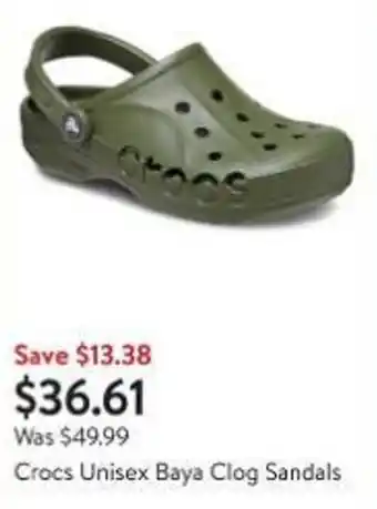 Walmart Crocs Unisex Baya Clog Sandals offer
