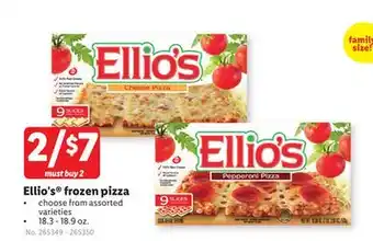 Lidl Ellio's frozen pizza offer