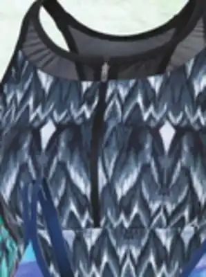 Big 5 Free Country Women's Mesh Zip Racerback Tango Print Tankini Top offer