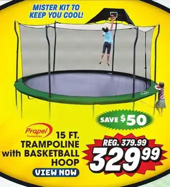Big 5 Propel 15' Trampoline with Basketball Hoop offer
