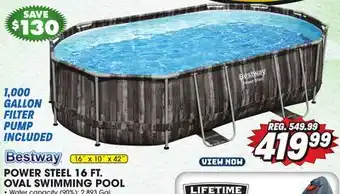 Big 5 Bestway Power Steel 16' Oval Swimming Pool offer