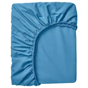 Ikea Dvala Fitted sheet, blue, full/double offer