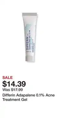 Ulta Beauty Differin Adapalene 0.1% Acne Treatment Gel offer