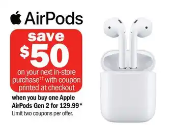 Meijer Apple AirPods Gen 2 offer