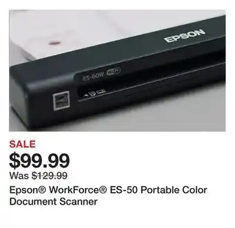 Office Depot Epson WorkForce ES-50 Portable Color Document Scanner offer