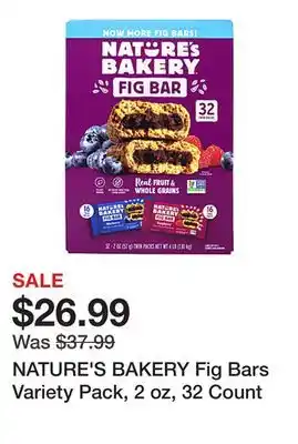 Office Depot NATURE'S BAKERY Fig Bars Variety Pack, 2 oz, 32 Count offer