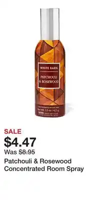 Bath & Body Works Patchouli & Rosewood Concentrated Room Spray offer