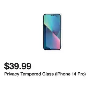 Belk Privacy Tempered Glass (iPhone 14 Pro) offer
