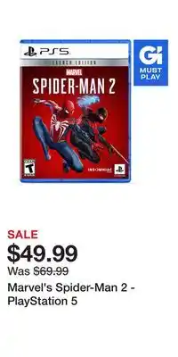 Game Stop Marvel's Spider-Man 2 - PlayStation 5 offer