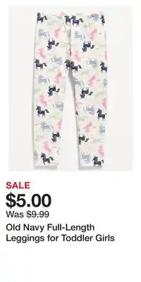 Old Navy Old Navy Full-Length Leggings for Toddler Girls offer