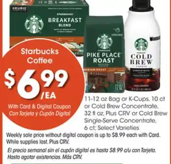 Ralphs Starbucks Coffee offer