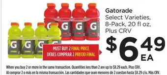 Food 4 Less Gatorade offer