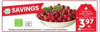 Albertsons Large Cherries offer