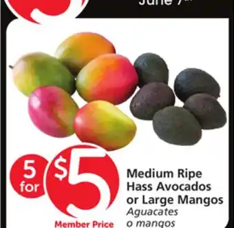 Albertsons Medium Ripe Hass Avocados or Large Mangos offer