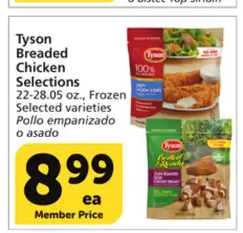 Albertsons Tyson Breaded Chicken Selections offer