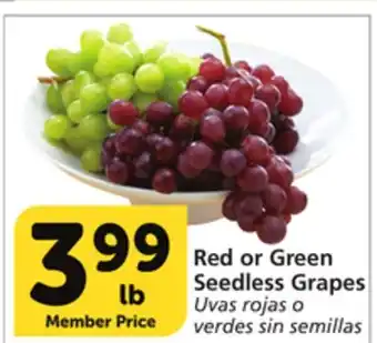 Vons Red or Green Seedless Grapes offer