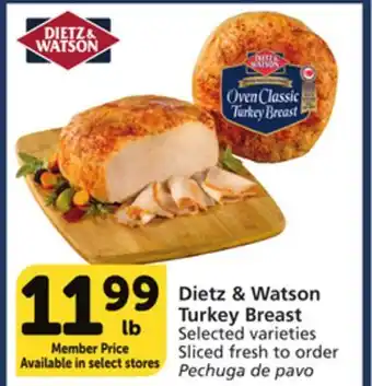Vons Dietz & Watson Turkey Breast offer