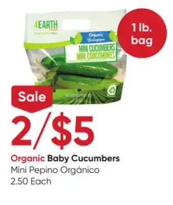 Stater Bros Organic Baby Cucumbers offer
