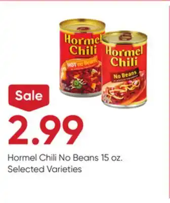 Stater Bros Hormel Chili No Beans offer