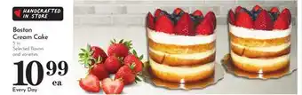 Pavilions Boston Cream Cake offer