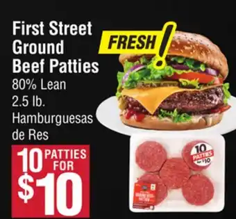 Smart & Final First Street Ground Beef Patties offer
