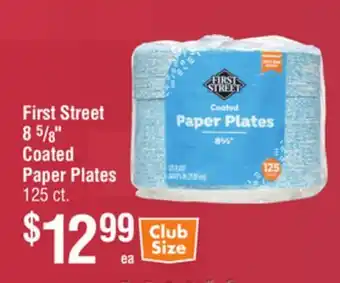 Smart & Final First Street 8 5/8 Coated Paper Plates offer