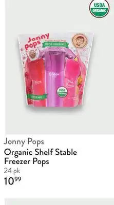 Fresh Thyme Jonny Pops Organic Shelf Stable Freezer Pops offer