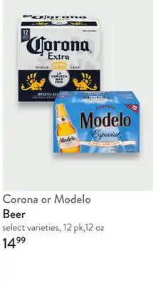Fresh Thyme Corona or Modelo Beer offer