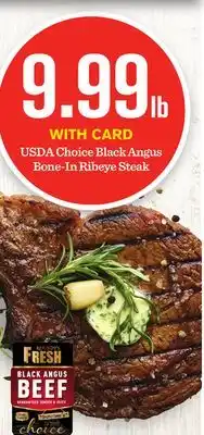 Mariano's USDA Choice Black Angus Bone-In Ribeye Steak offer
