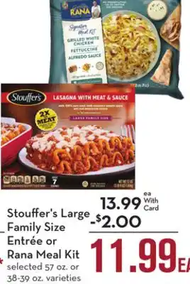 Mariano's Stouffer's Large Family Size Entrée or Rana Meal Kit offer