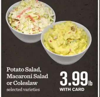 Mariano's Potato Salad, Macaroni Salad or Coleslaw offer