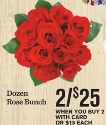 Mariano's Dozen Rose Bunch offer